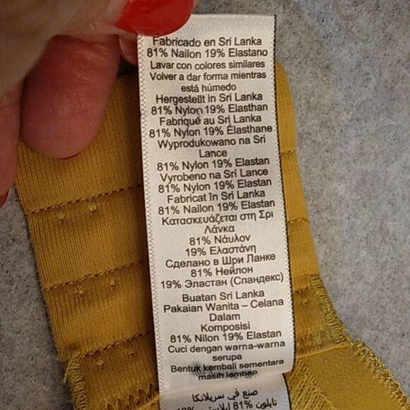 next Lizzie Bra Size 32G Mustard Yellow Lace - Picture 14 of 14